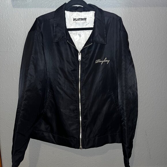 Playboy By PacSun Padded Full Ziip Jacket - Black Nylon - Sold Out NWOT - Size L - Picture 1 of 7